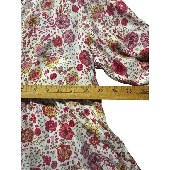 Cynthia‎ Rowley Women's 1X Floral Boho Blouse Tunic Bell Sleeve Fairy Hippie NWT - Picture 7 of 7